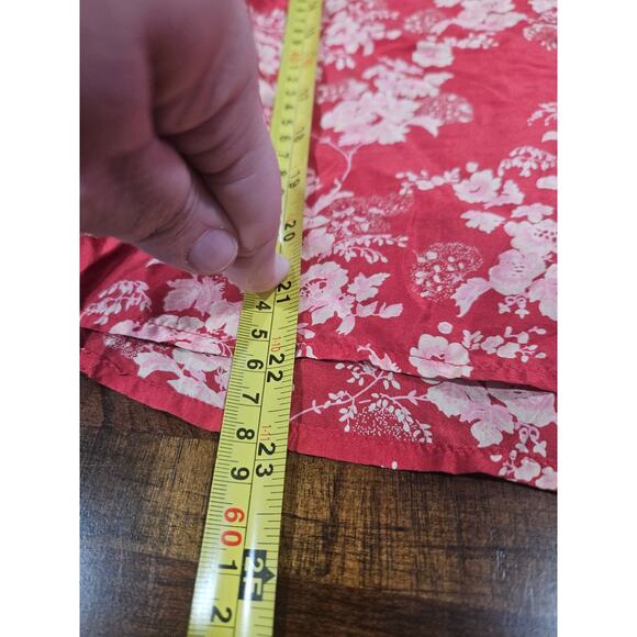 Vintage Old Navy y2k Silk Lace Trim Cami Tank Red White Floral Size Babydoll M - Picture 5 of 7